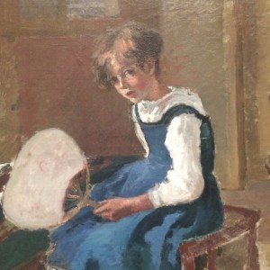 Pissarro Camile Jeanne with a Fan